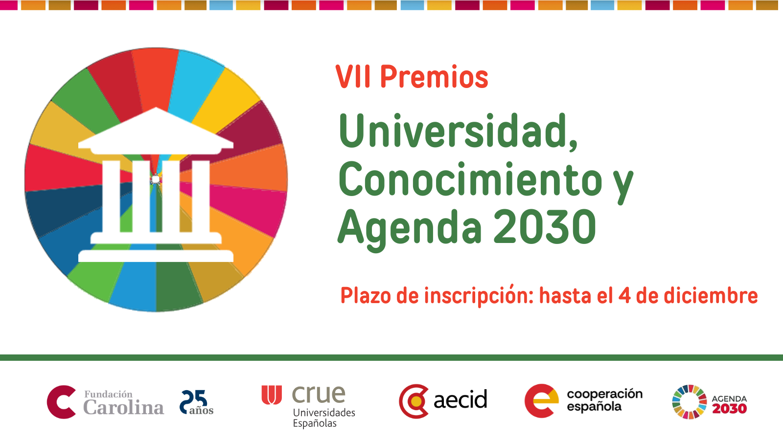Premios “Universidad, conocimiento y Agenda 2030” para Trabajos de Fin de Grado y Trabajos de Fin de Máster